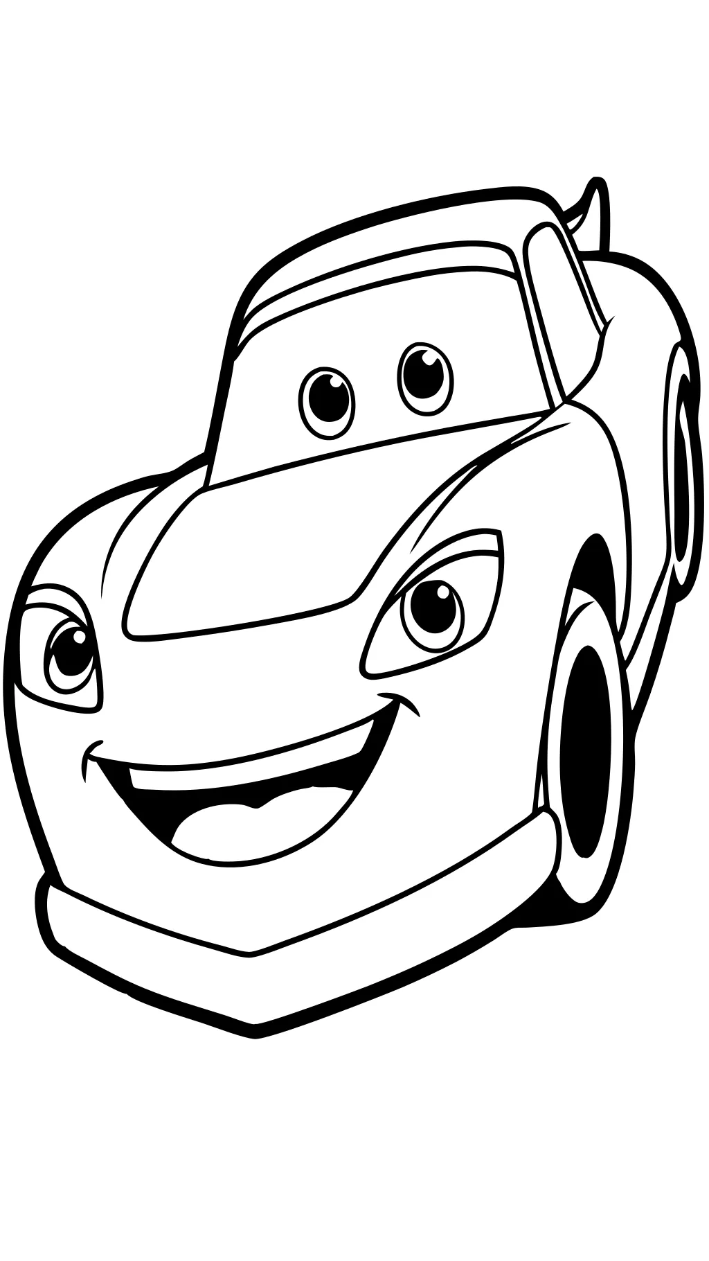 Página para colorear de Lightning McQueen imprimible